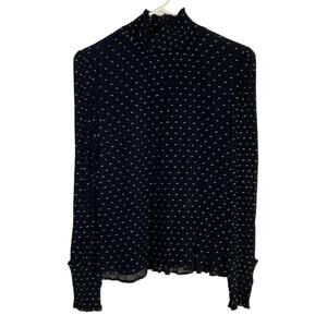 Moodie Women's‎ Black Mock neck blouse size small